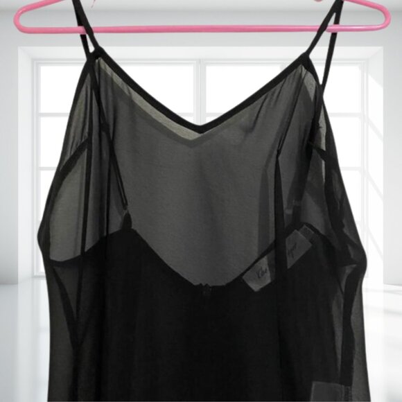 The Naked Tiger Long Black Sheer Zipper Split Dress - Size XS Sexy & Chic Dress - Picture 5 of 13